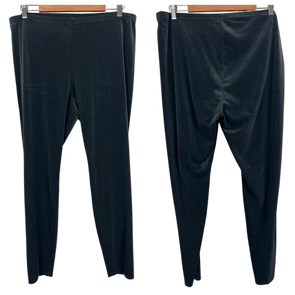 EILEEN FISHER Women's‎ XL Gray Velvet Pull On Stretchy Lounge Minimalist Pants - Picture 1 of 9